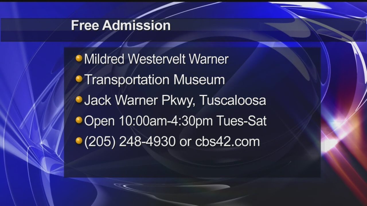 Free Admission Tuscaloosa Transportation Museum