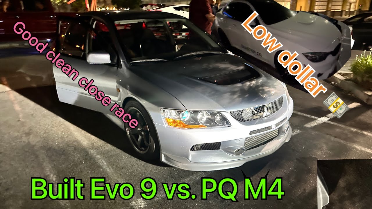 Built EVO 9 vs. PQ performance&rsquo;s BMW M4  *close race* #racing #bmw