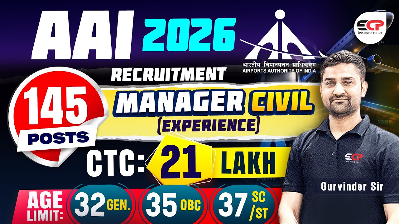 CTC 21 LPA, 145 posts, AAI Manager Civil, Exam Pattern, Syllabus, Strategy, Salary