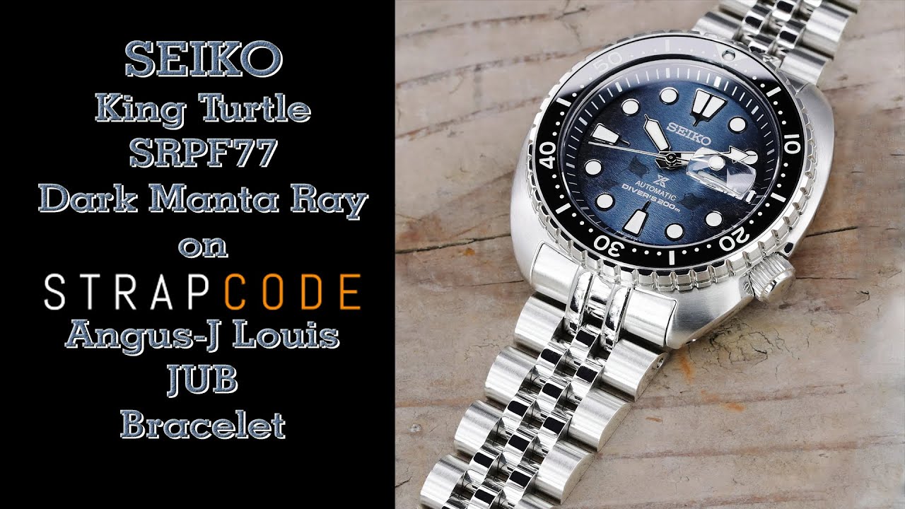 Seiko king turtle srpf77 on StrapCode Angus-J bracelet