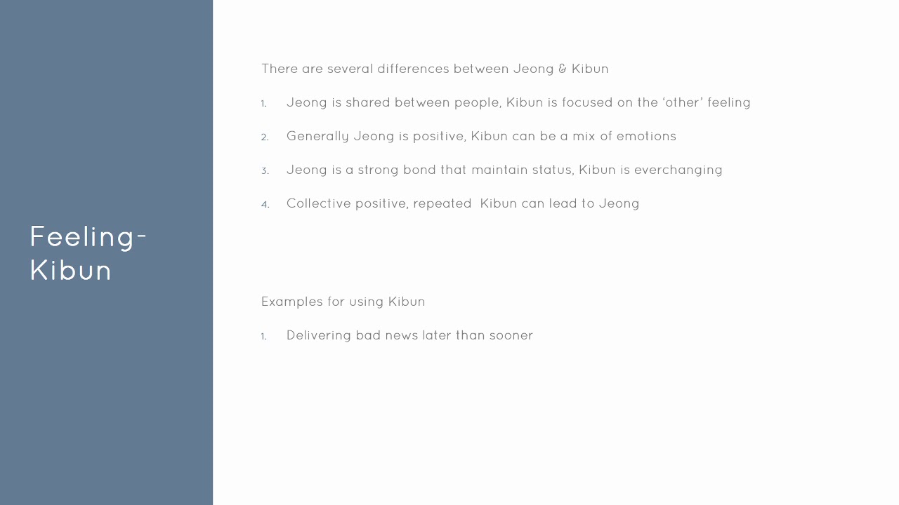 We Culture Kibun & Jeong difference