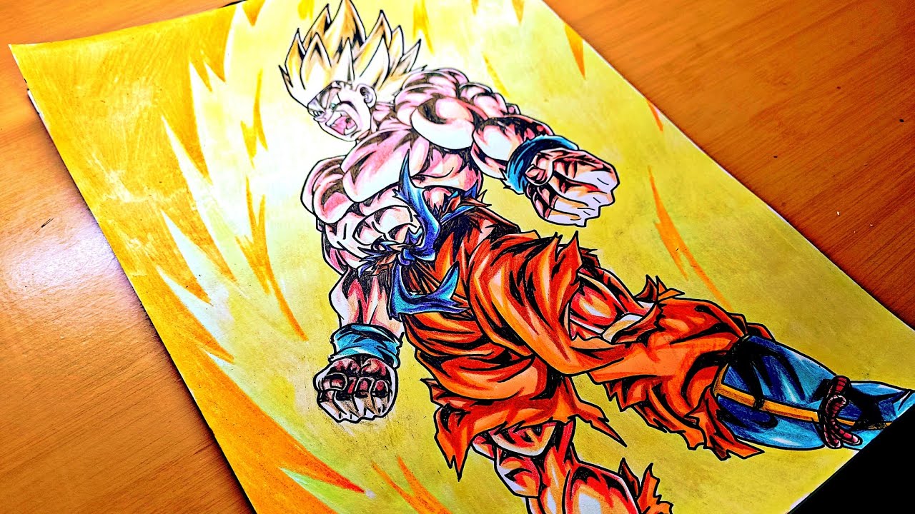 COMO DIBUJAR A GOKU SSJ DRAGONBALL LEGENDS SAGA FREEZER