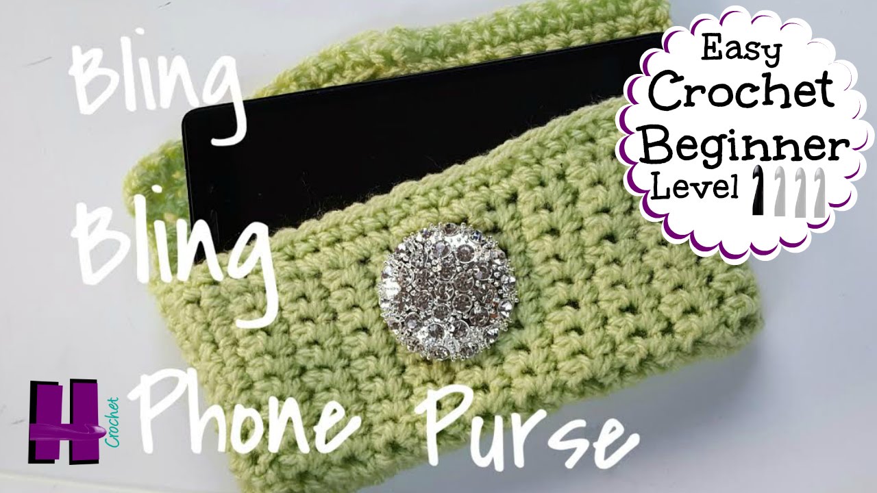 DIY Phone Case | Crochet EASY Phone Case Purse - Samsung iPhone 💙 handsthatrockcrochet
