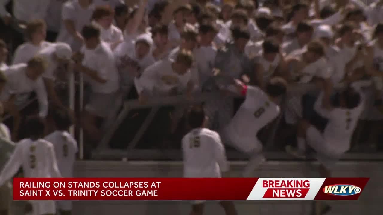 Several St. X players, fans injured after student section railing collapses at Waggener
