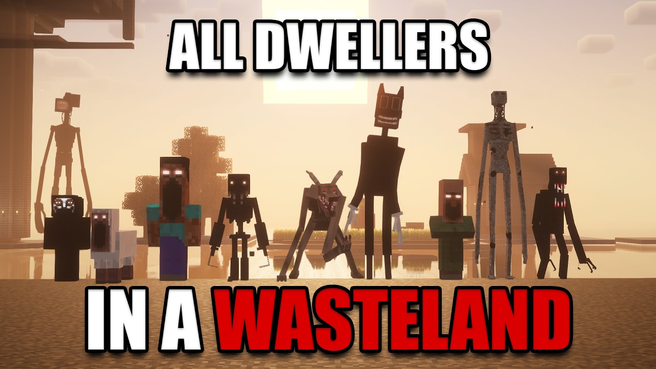 I Survived ALL of Minecraft's DWELLERS in A Wasteland... [I Added EVERY Dweller to Minecraft]