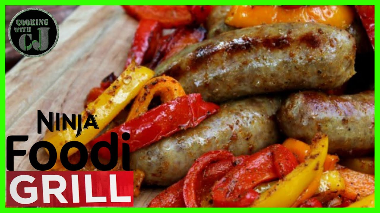 NINJA FOODI GRILL SAUSAGE AND PEPPERS | Ninja Foodi Grill Recipes