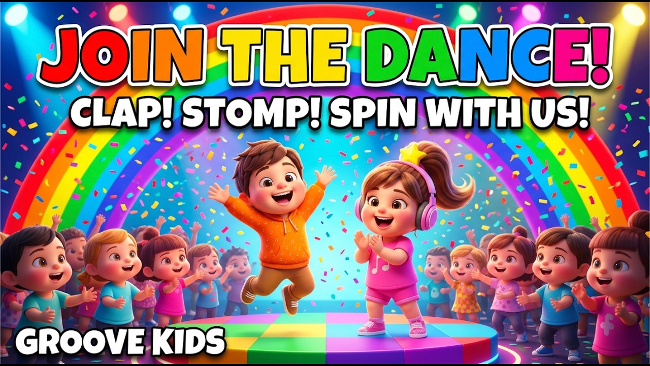 Brain Break Dance Song for Kids 👏 Clap Stomp Spin | Spin Around | Groove Kids