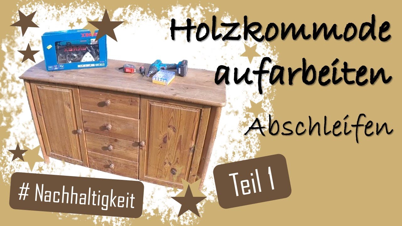 Vollholz Kommode / Siteboard aufarbeiten TEIL 1 🛠️ Holz schleifen 🌳 Böden und Rückwand ersetzen
