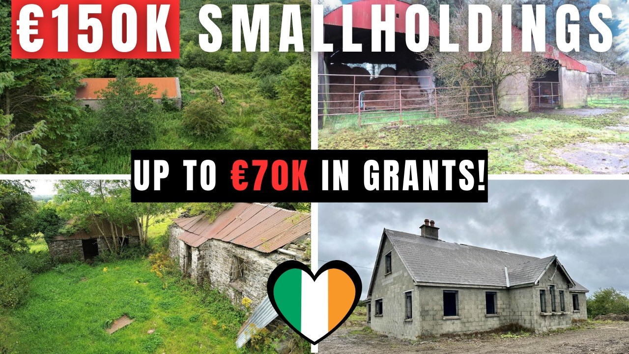 €150K Smallholdings in Ireland on Rightmove + Grants Available Up to €70K
