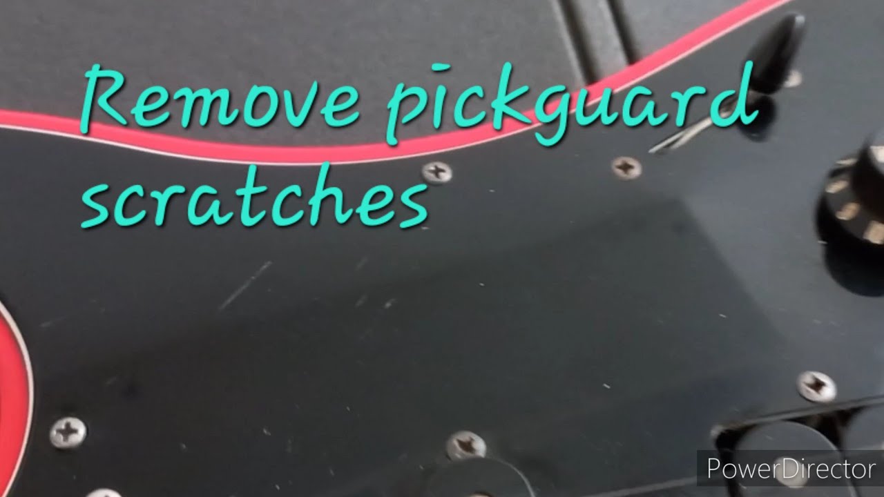 Remove pickguard scratches.  Wet sanding