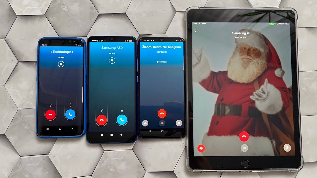 Bip Messenger Incoming Call Ipad Santa Claus Group Calling 4 Phones 1 Ipad