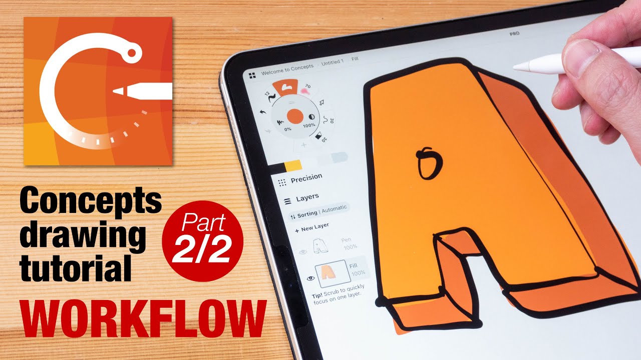 How to draw with Concepts app: Workflow (part 2/2)