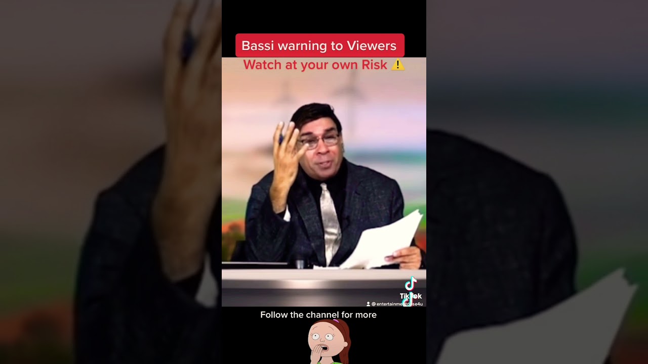 Joginder Bassi warning to Viewers 😂#joginderbassi #bassishow #shorts #youtubeshorts #comedy