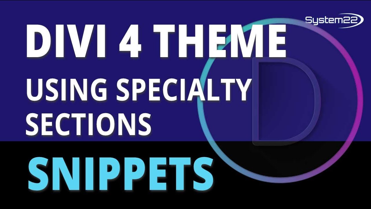 Divi Theme Using Specialty Sections 👍