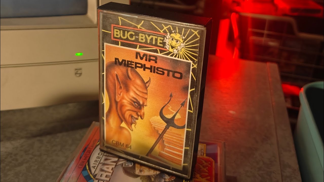 Playing and Loading Mr Mephisto from tape, released by Bug Byte on the C64 / Commodore 64.