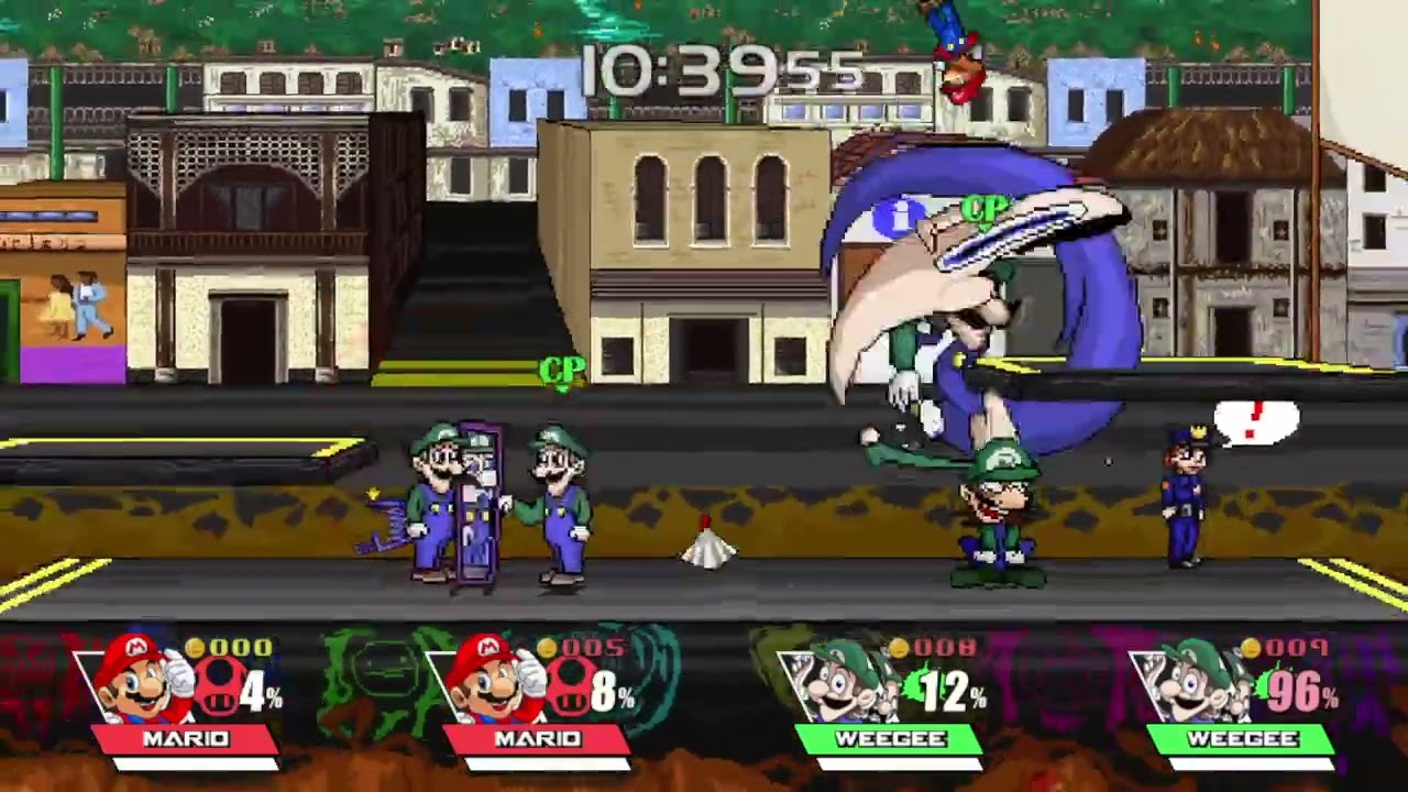 Super Smash Bros Crusade: Mario And Mario Vs Weegee And Weegee