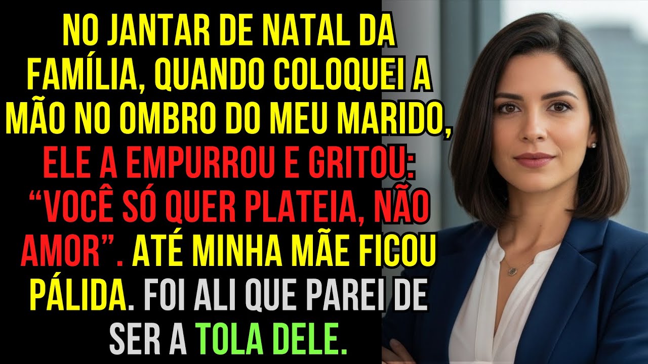No Natal, meu marido me empurrou diante de todos e disse: “Você só quer plateia”. Minha mãe congelou