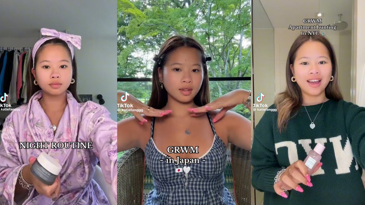 Katie Fang Tiktok Compliation for July🎀💅 (Grwm, Haul, etc)||part 4