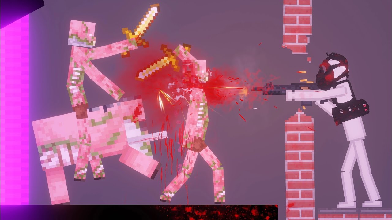 Minecraft Mobs Attack People in People Playground (Part 3)