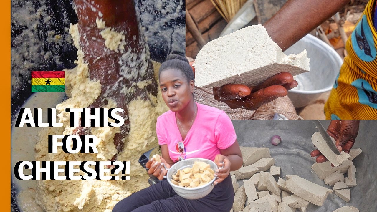 YOU WILL NOT REGRET TRYING THIS VEGAN CHEESE | GHANAIAN FOOD IN AN AFRICAN VILLAGE | GHANA LIFE