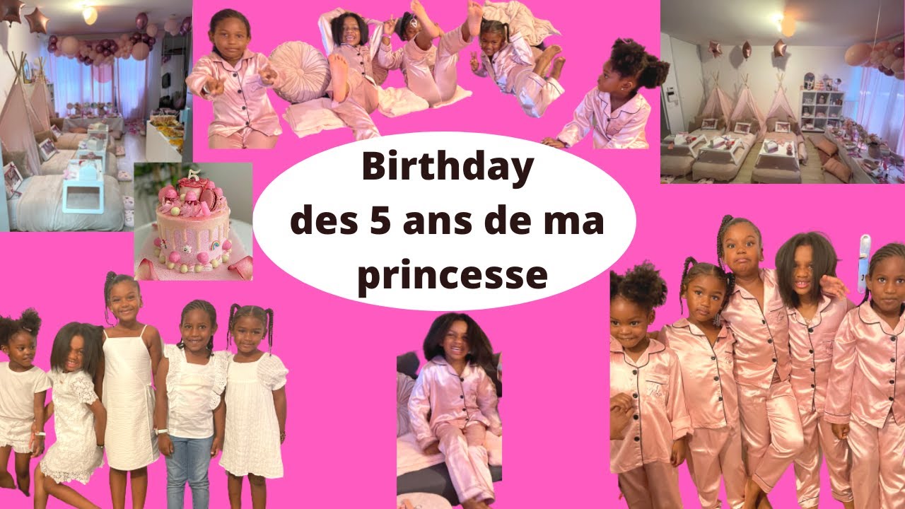 La fête d’anniversaire des 5 ans de Maïssa-bella (sur le thème pyjama party : soirée girly et spa )