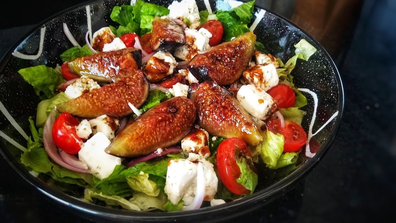 Salade aux figues et fromage feta