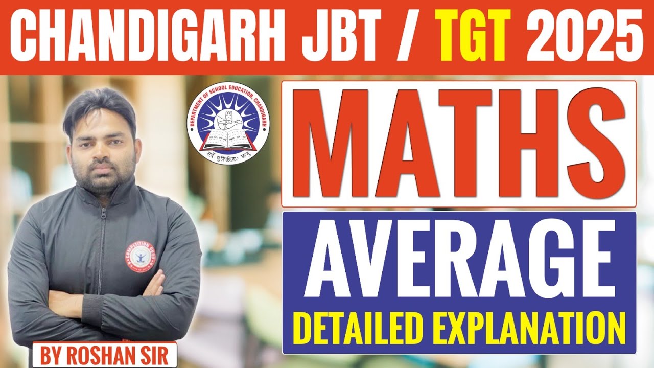 Chandigarh TGT/JBT 2025 Maths Average || CHANDIGARH TGT Maths || Maths for Chandigarh TGT / JBT