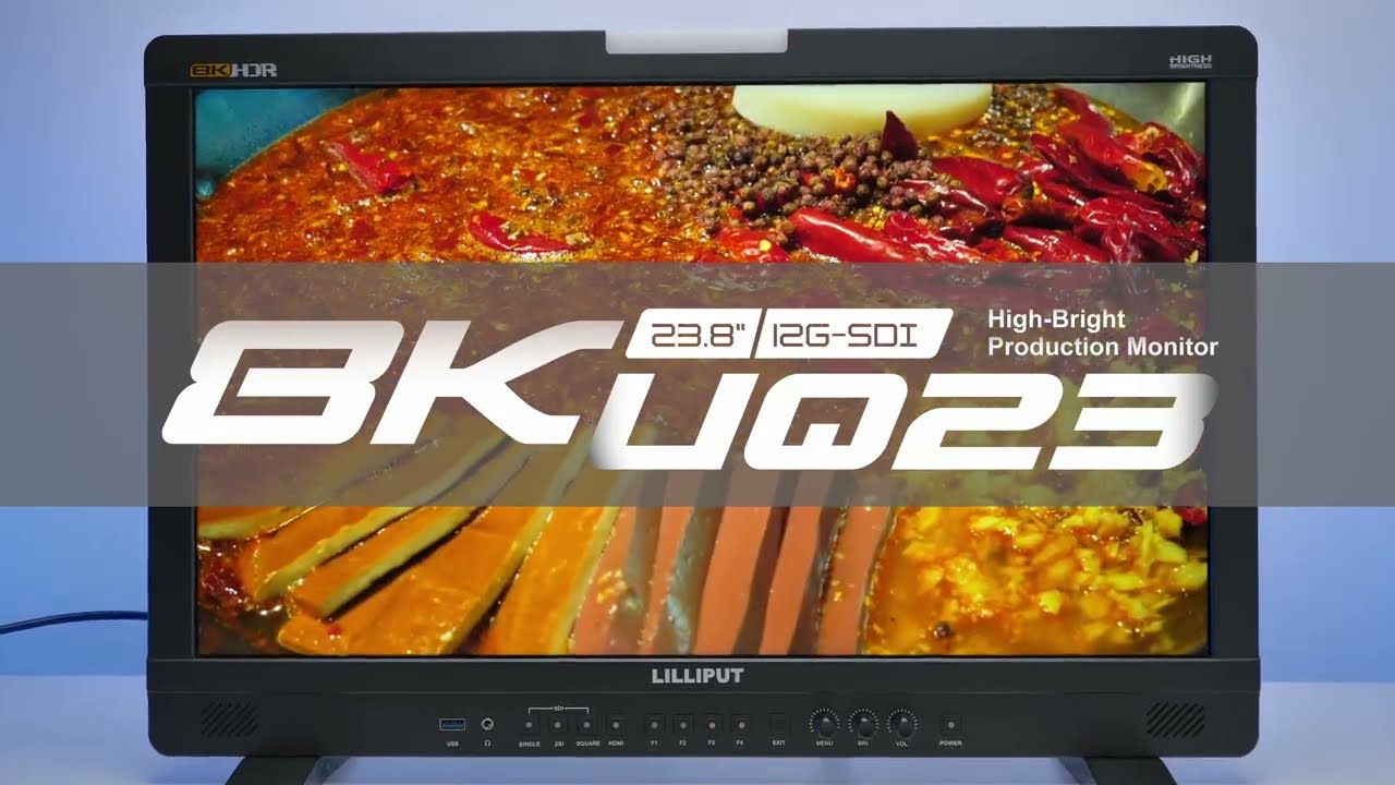 [LILLIPUT UQ23] 23.8 Inches 8K SDI and 8K HDMI Production Monitor with 1200 nits High-Bright
