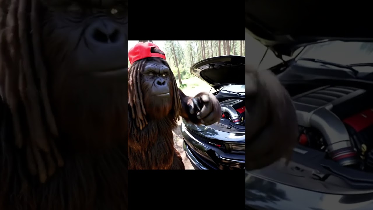 bigfoot shows off his hellcat to his viewers #ai #funny #dreads #vlogs #bigfoot #bigfootvlog #vlog