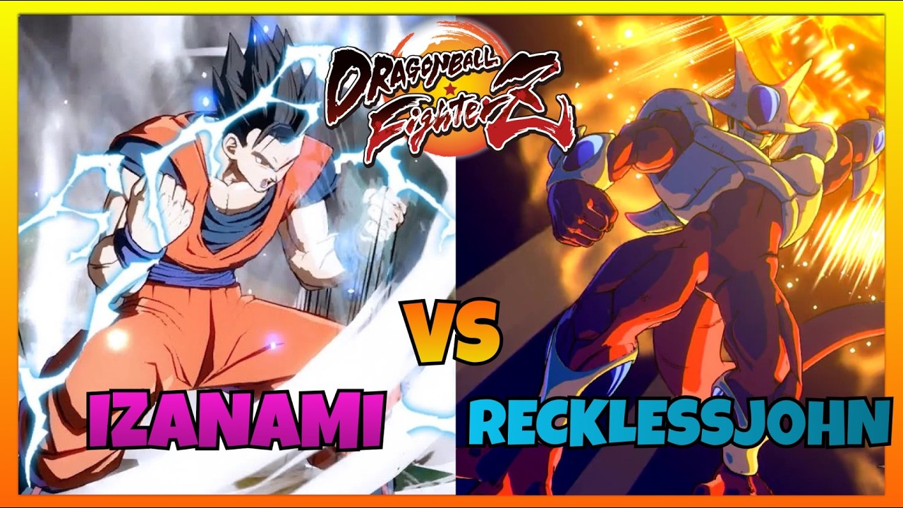 DBFZ - IZANAMI vs RECKLESSJ0HN gameplays (A. Gohan, Base Goku, GT Goku vs Cooler, Blue Vegeta, Cell)