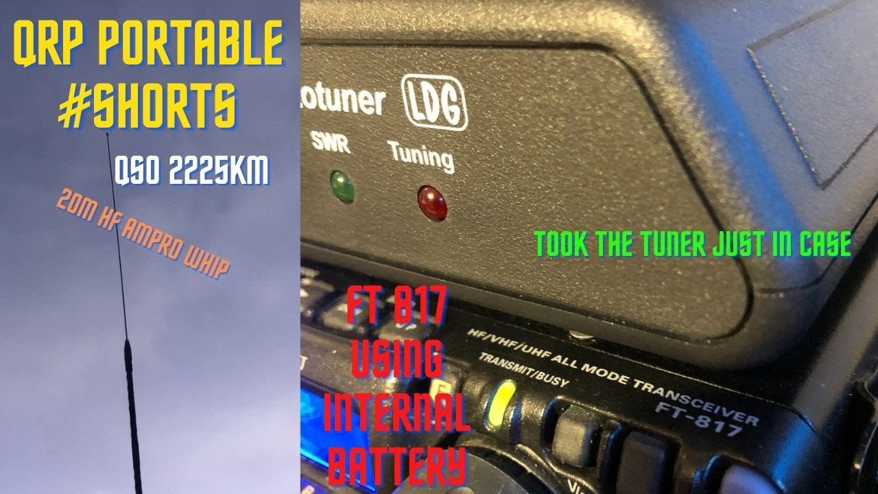 FT817 Internal Battery +20M Ampro Whip Portable + Merry Christmas