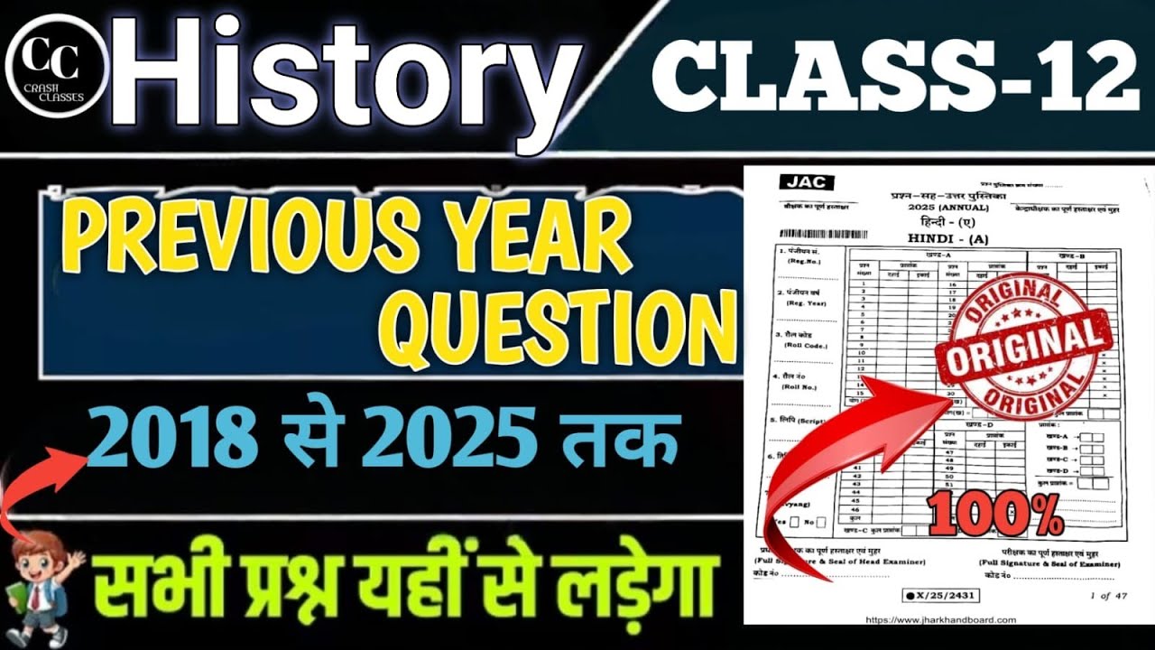 Class 12 history PYQ 2023 || Jharkhand Board || समझ लो कैसा आएगा  2026 का