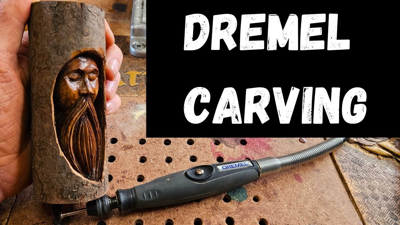How To - Wood Spirit Carving with a Dremel 4000 - Kutzall