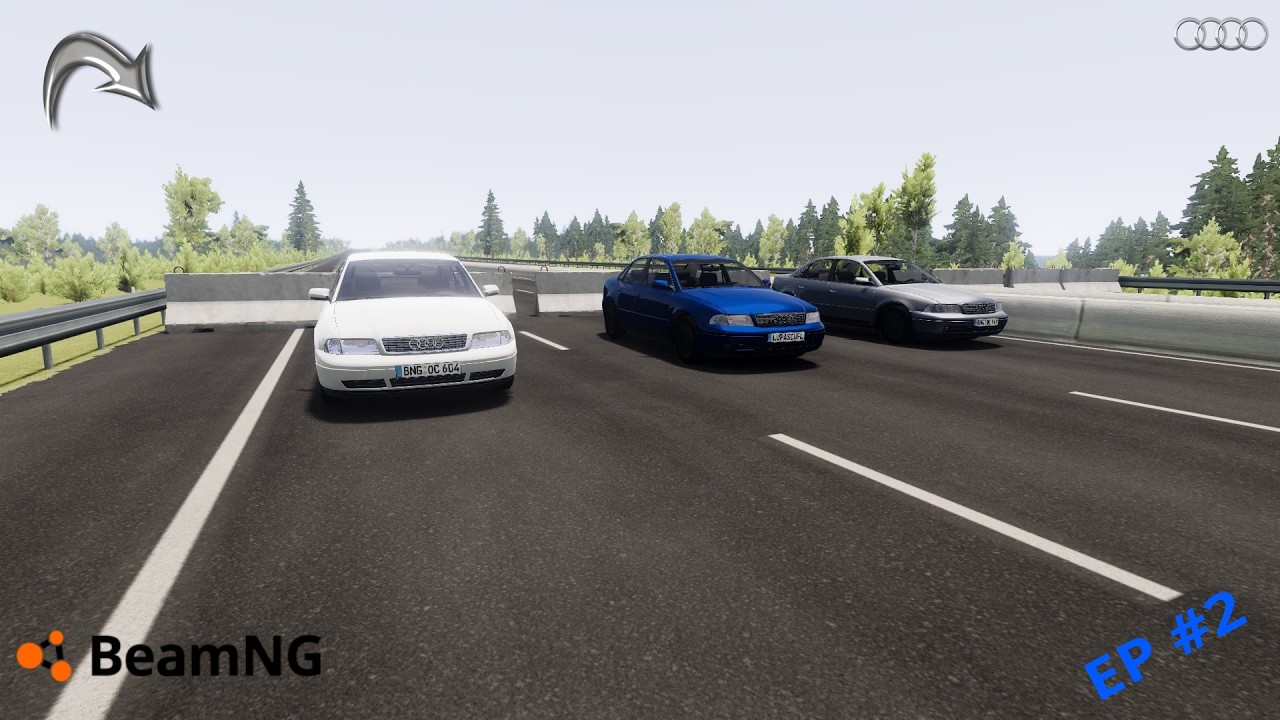 AUDI A4 B5 1.6i VS 1.8 T VS 2.4 V6 VS 2.6 V6 -BEAMNG DRIVE