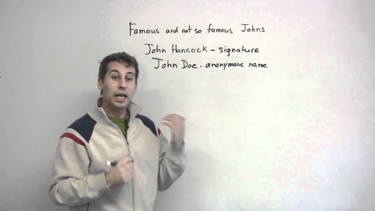 Slang in English - Many meanings of JOHN