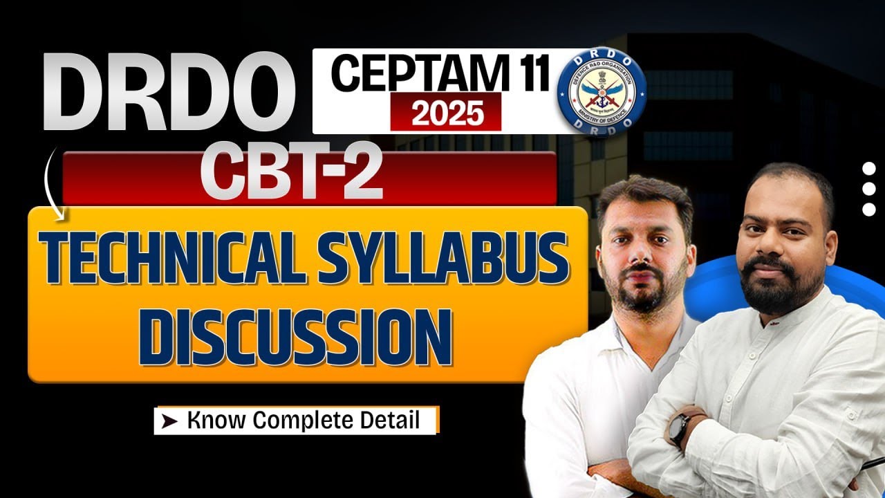 DRDO CEPTAM 11 2025 | CBT 2 Complete Syllabus Discussion | DRDO Official Syllabus By Jamal Sir
