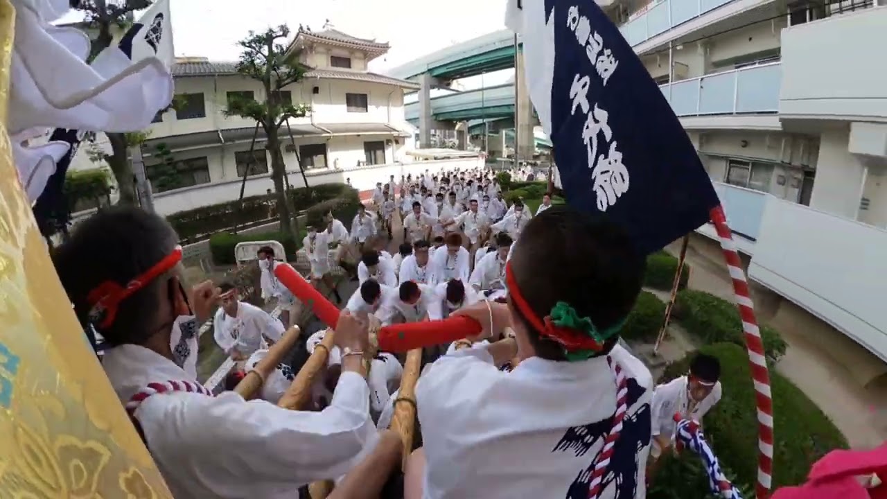 令和四年七番山笠千代流流舁き・見送り（令和四年七月十日）