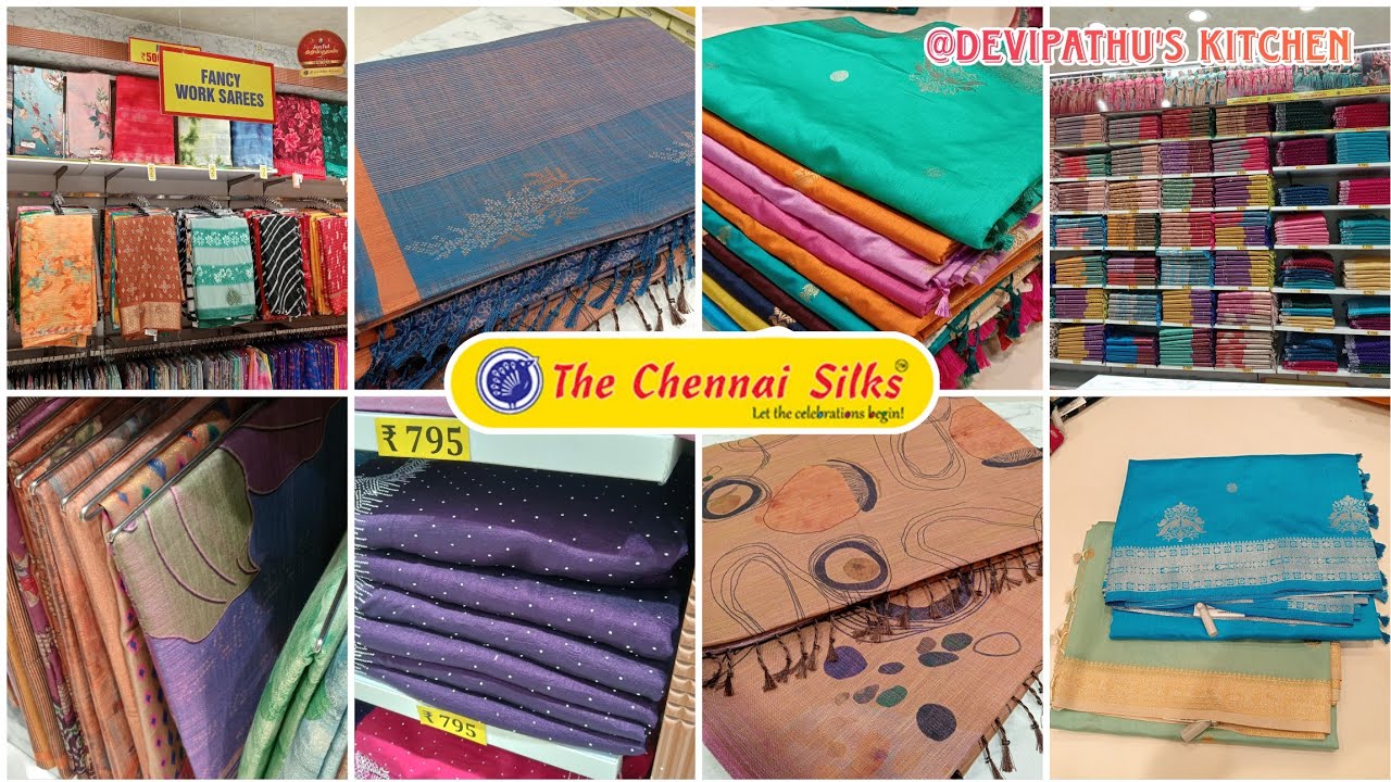 🔥சென்னை சில்க்ஸ் பொங்கல் Sarees With Price/Dupion/Art Silk/Raw Silk/Tusser/Space Silk/Group Sarees!