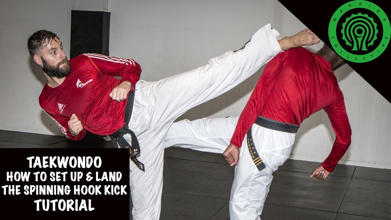 Taekwondo How to set up and land the Spinning Hook Kick Tutorial