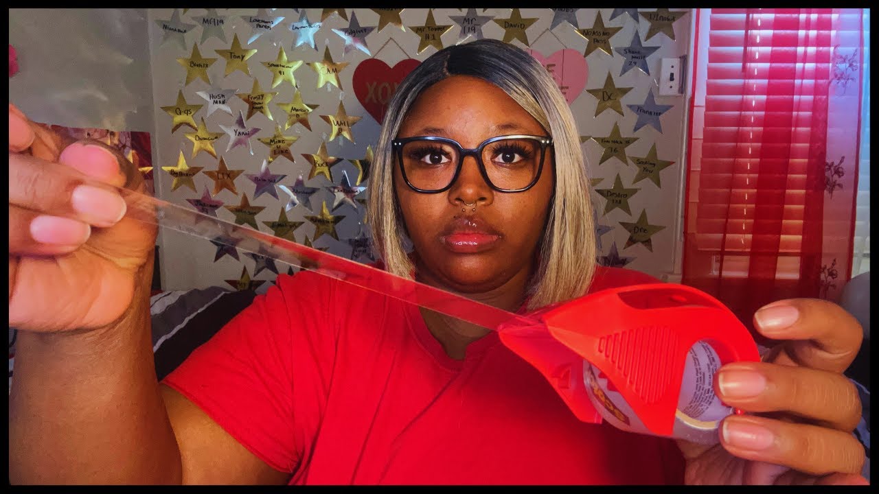 ASMR Tape Sounds + Bare mic ( Tapping +Scratching )