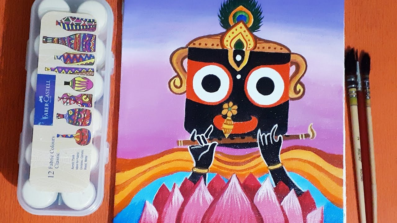 Tried Faber Castle Fabric Color For 1st Time😮| Lord Jagannath Painting || Guess What's My opinion ?