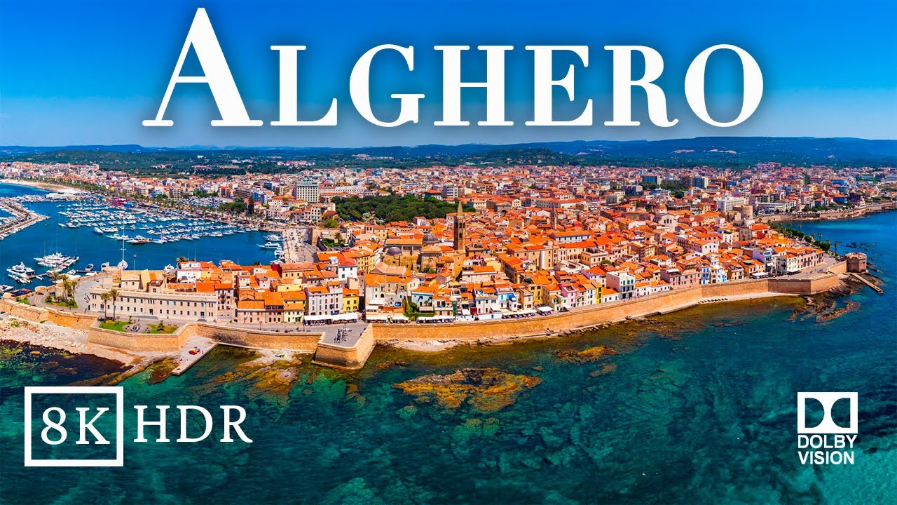 Альгеро, Сардиния, Италия 🇮🇹 в 8K HDR 60 кадров в секунду: самый туристический город на Сардинии