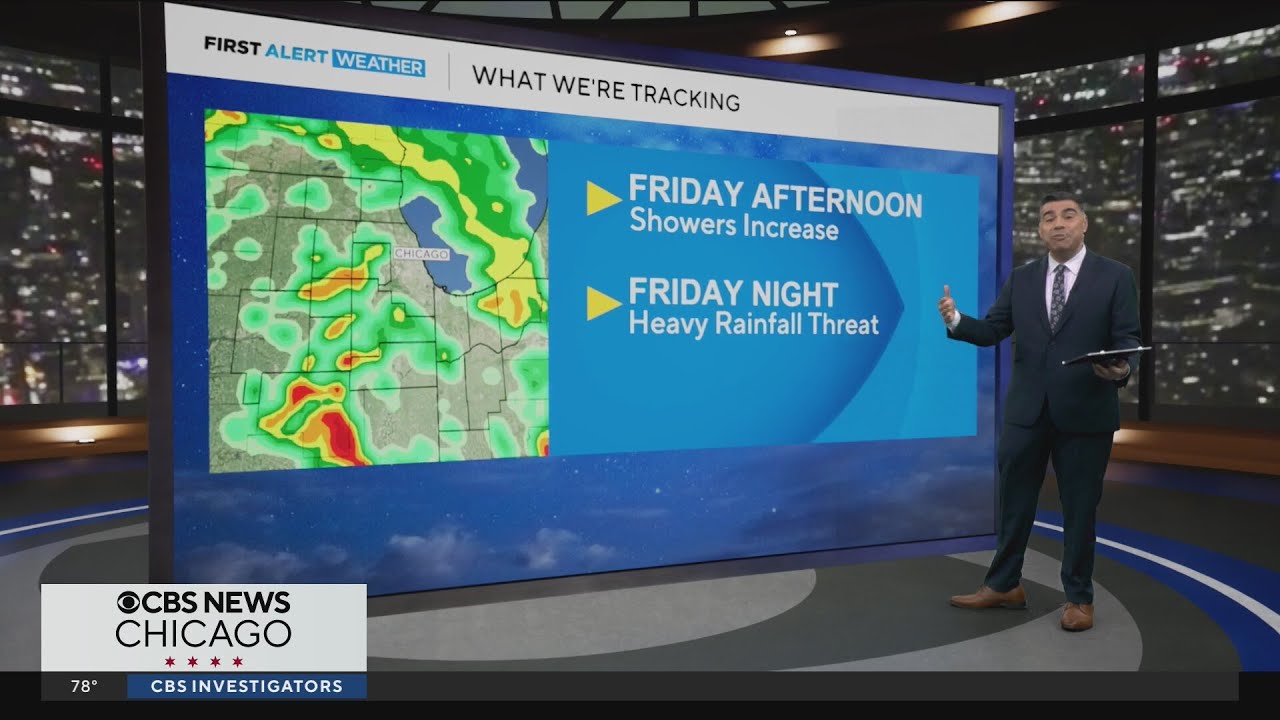 Clear and mild overnight; increasing showers Friday