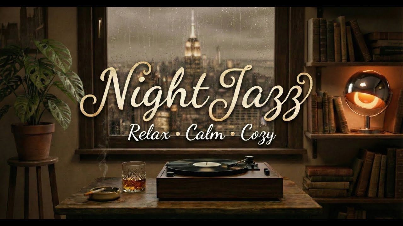 Rainy Night in New York - Retro Jazz Music & Smooth Jazz | Relaxing Ambience for Work