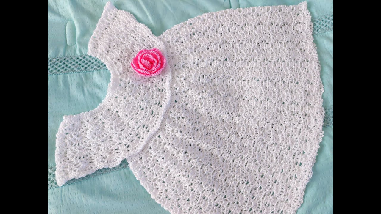 VESTIDO TEJIDO A CROCHET O GANCHILLO -MODELO TERESA - PASO A PASO - VARIAS TALLAS