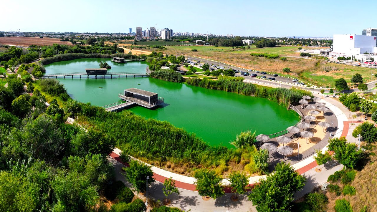 פארק האקולוגי הוד השרון - צילומי רחפן מרהיבים  | Hod Hasharon Park - spectacular drone vodeo footage