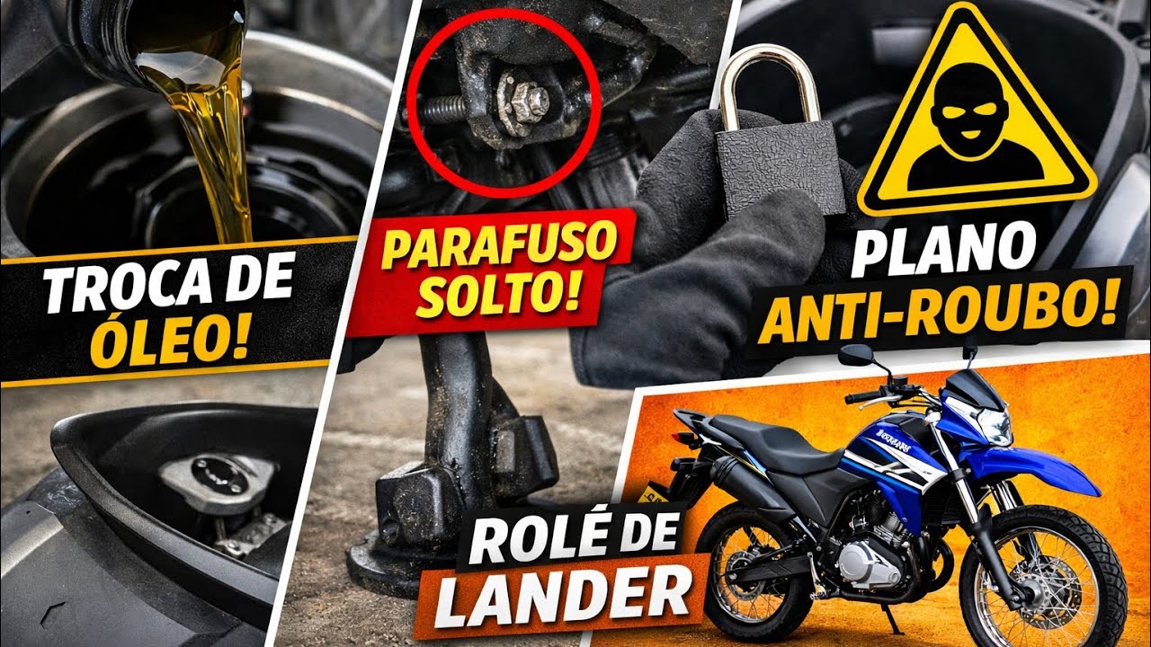 Troca de óleo da NMAX, parafuso solto e plano contra roubo do baú (rolê de Lander)