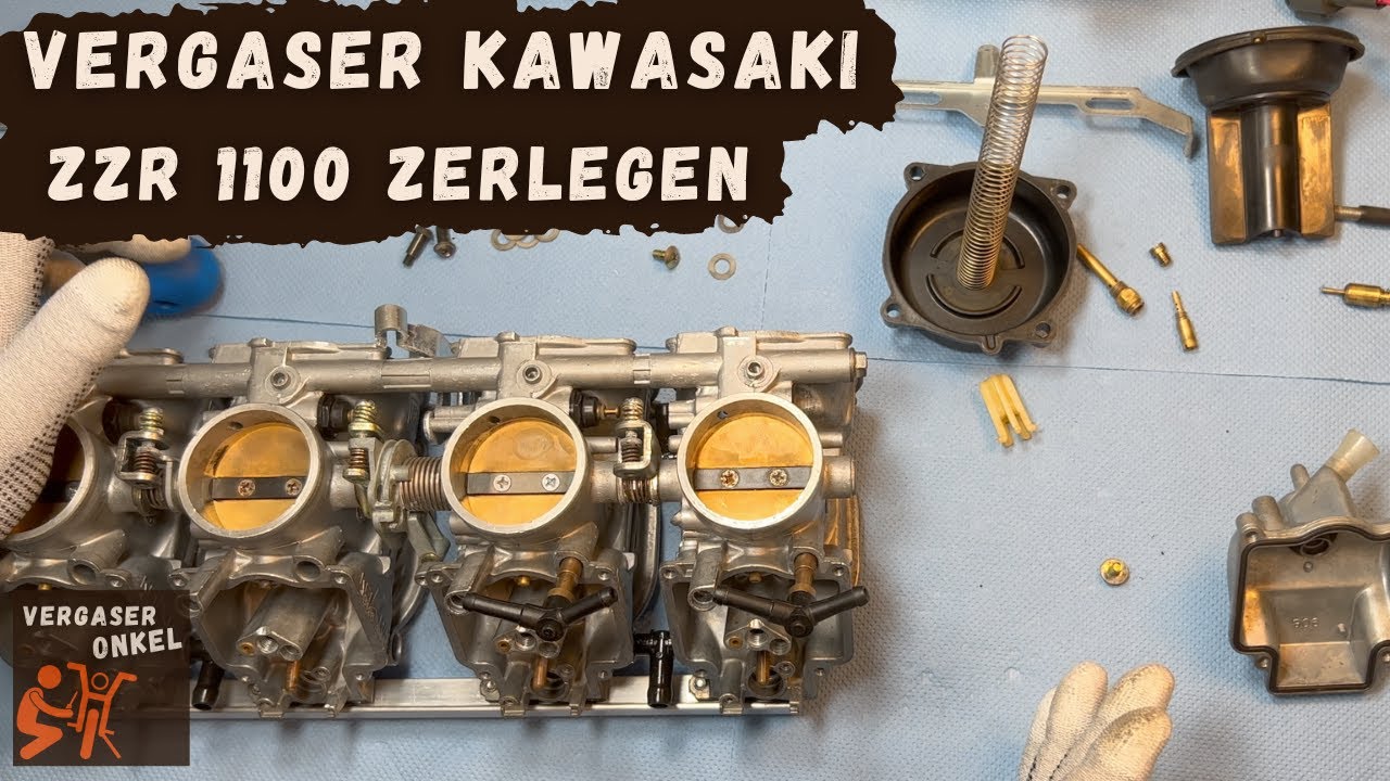 Vergaser Kawasaki ZZR1100 Bj. 93-01 zerlegen, vom Vergaseronkel