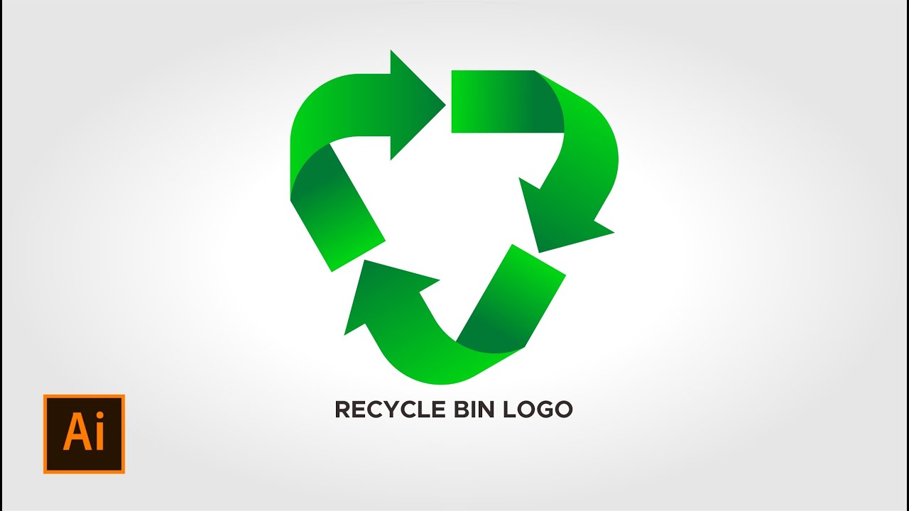 Recycle Bin logo Tutorial   Adobe Illustrator