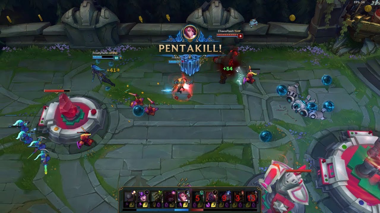 Fiora 1v5 Penta Kill in URF